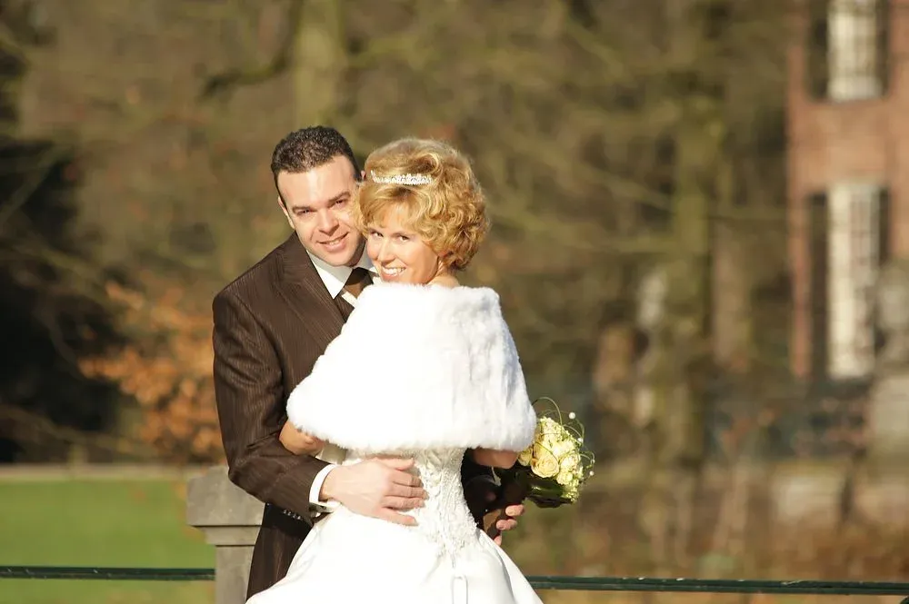 Robert en Brigitte op hun trouwdag