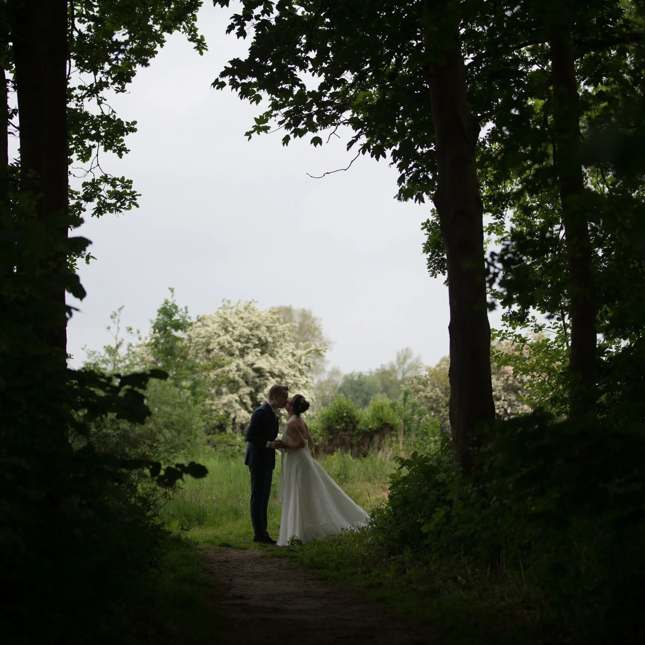 Coen en Marjolein op hun trouwdag