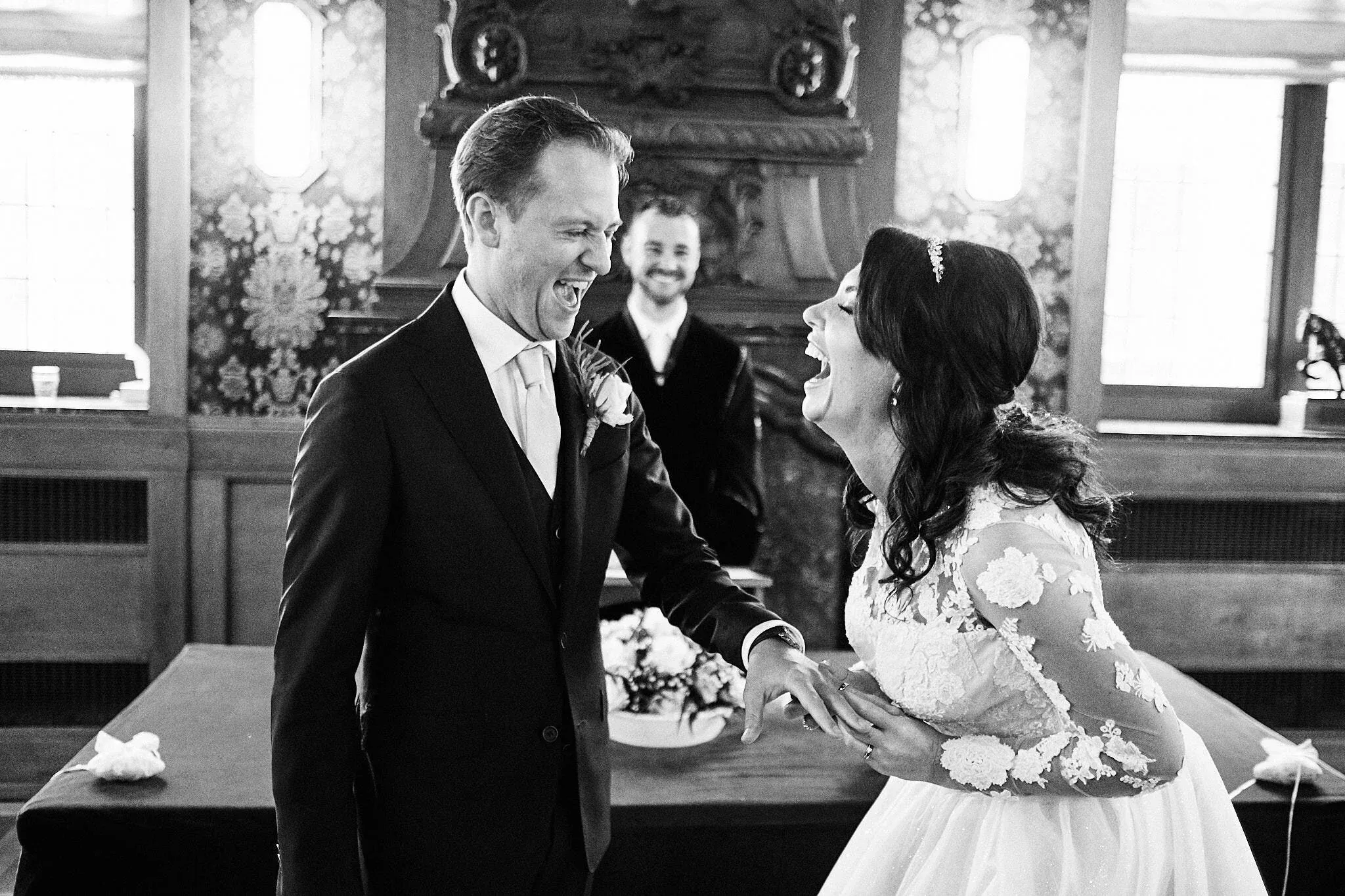 Kimberley & Mike op hun trouwdag