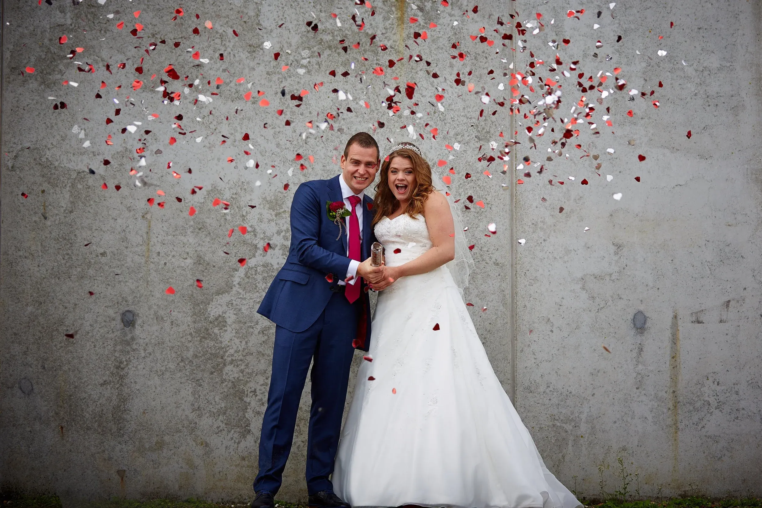 Remco en Jolanda op hun trouwdag