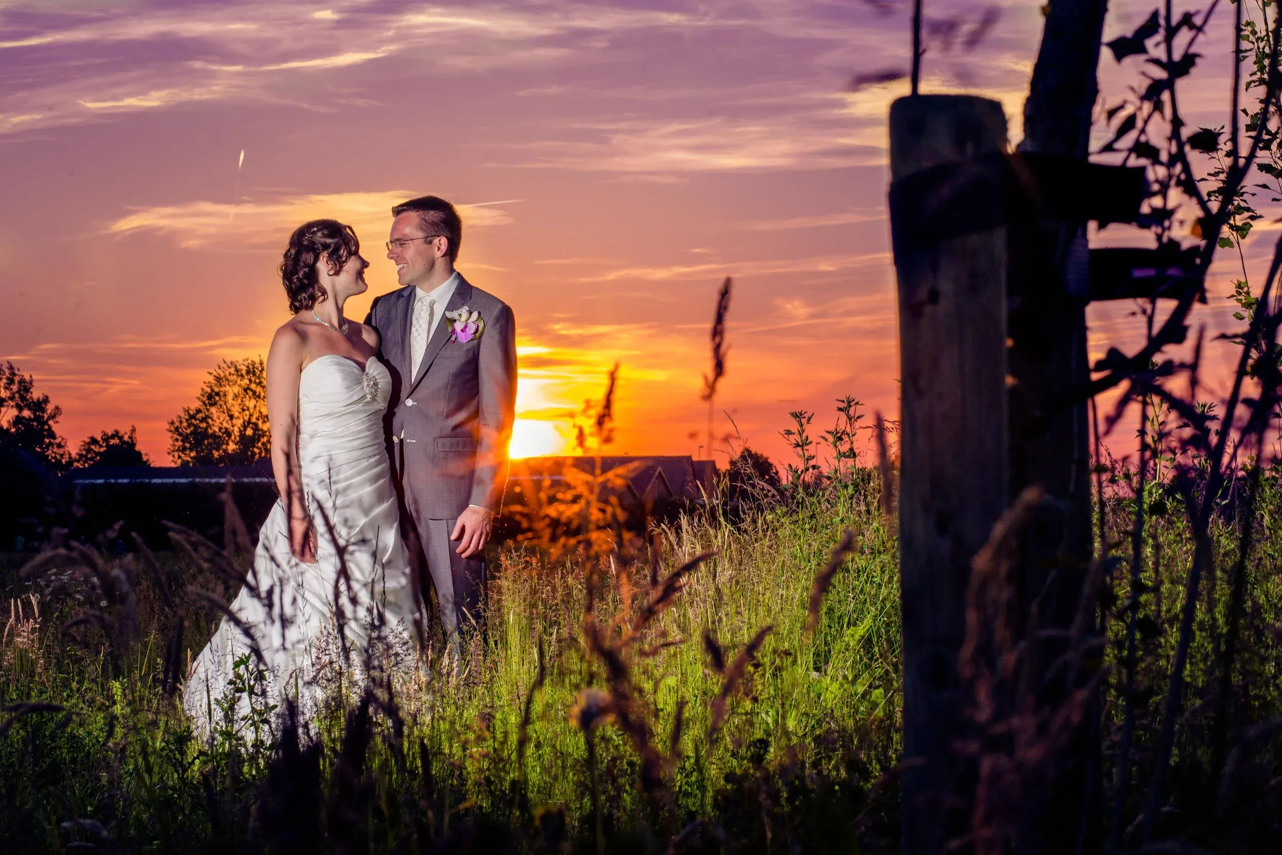 Leonie en Jeroen op hun trouwdag
