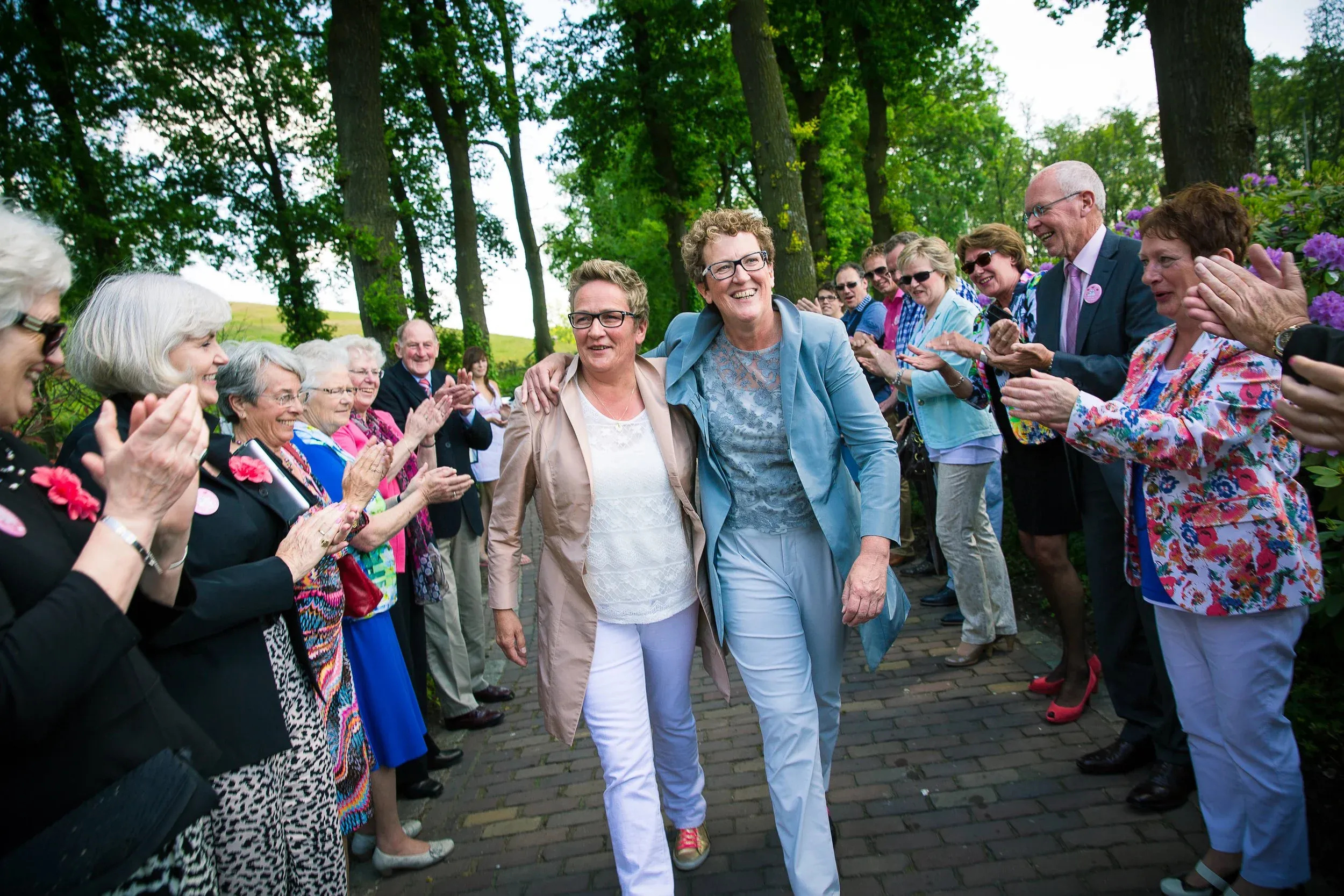 Wil en Nel op hun trouwdag