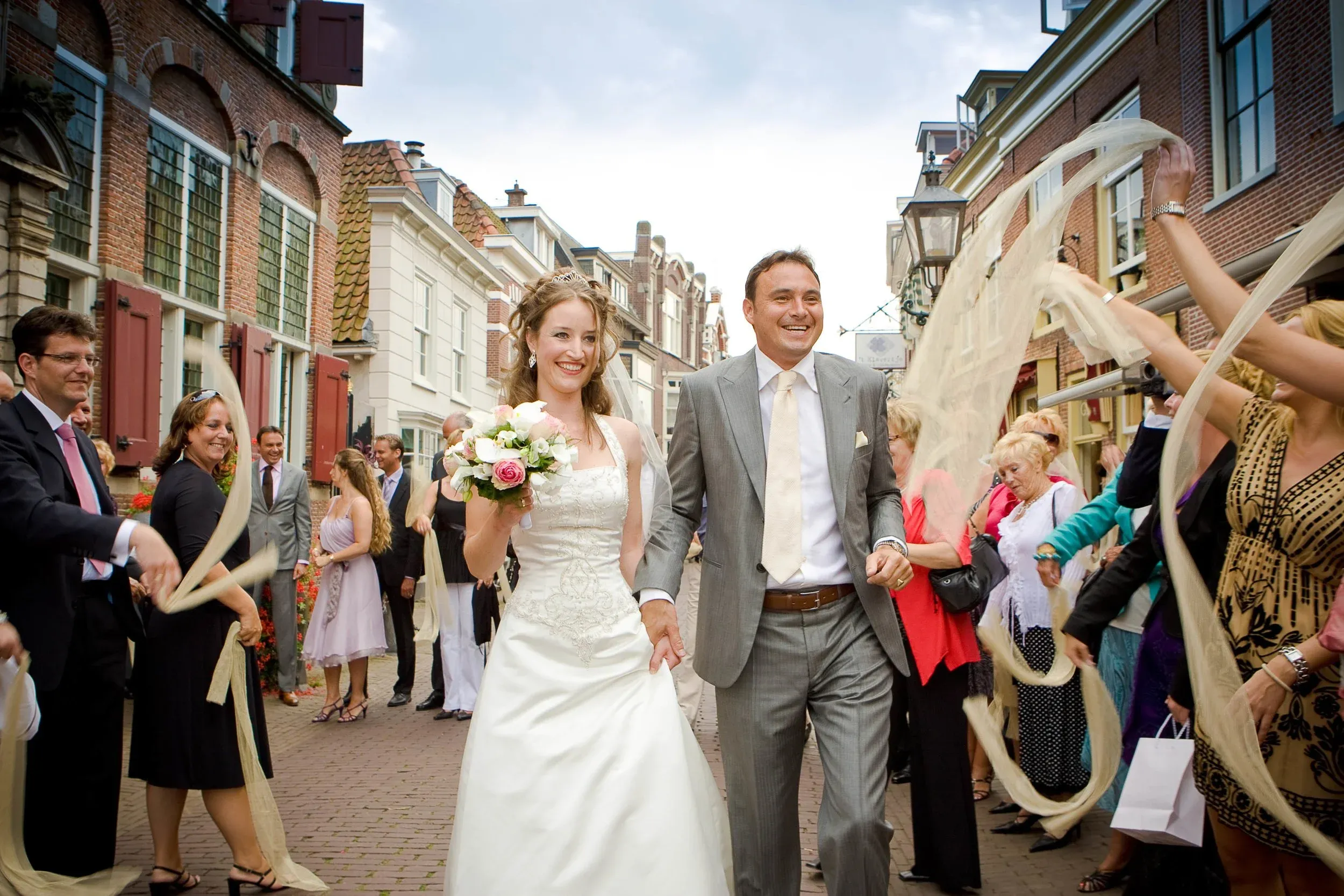 Morene een Marco op hun trouwdag