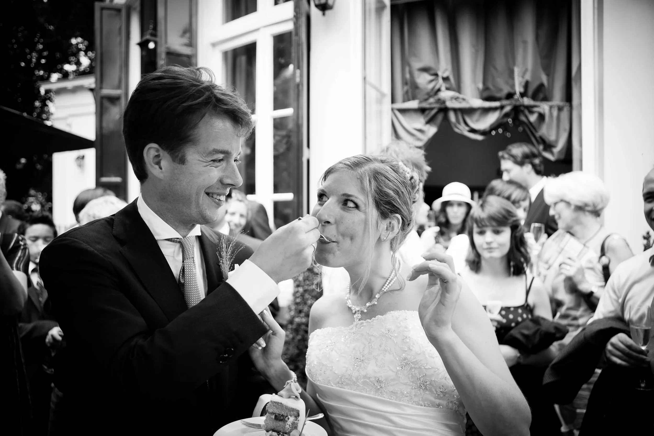 Sylvia en Joris op hun trouwdag