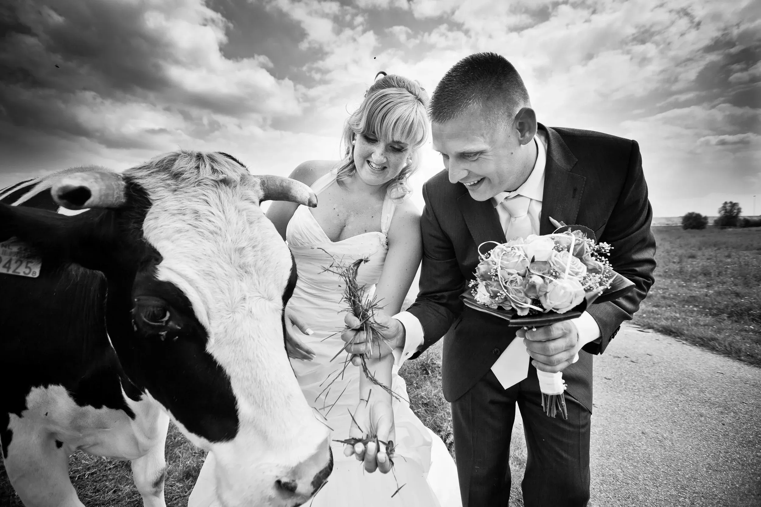 Evelyn en Alex op hun trouwdag