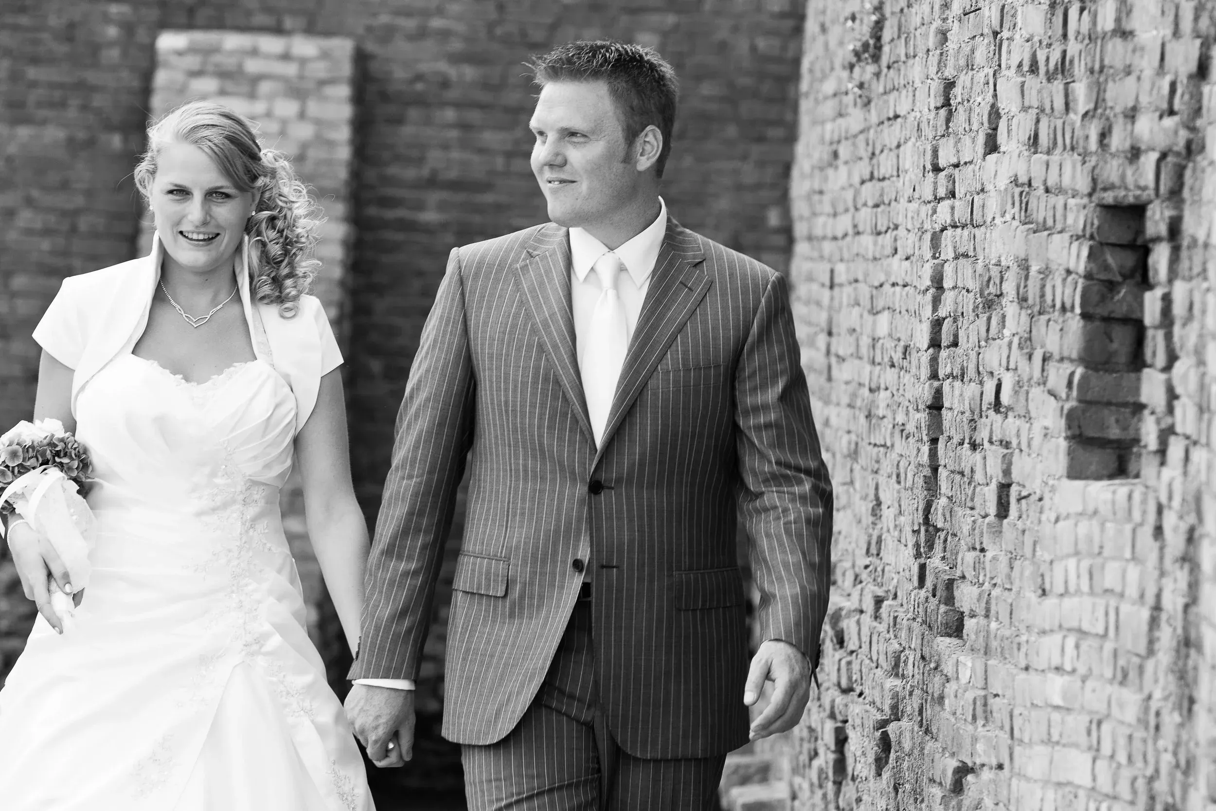 Yannick en Tonia op hun trouwdag