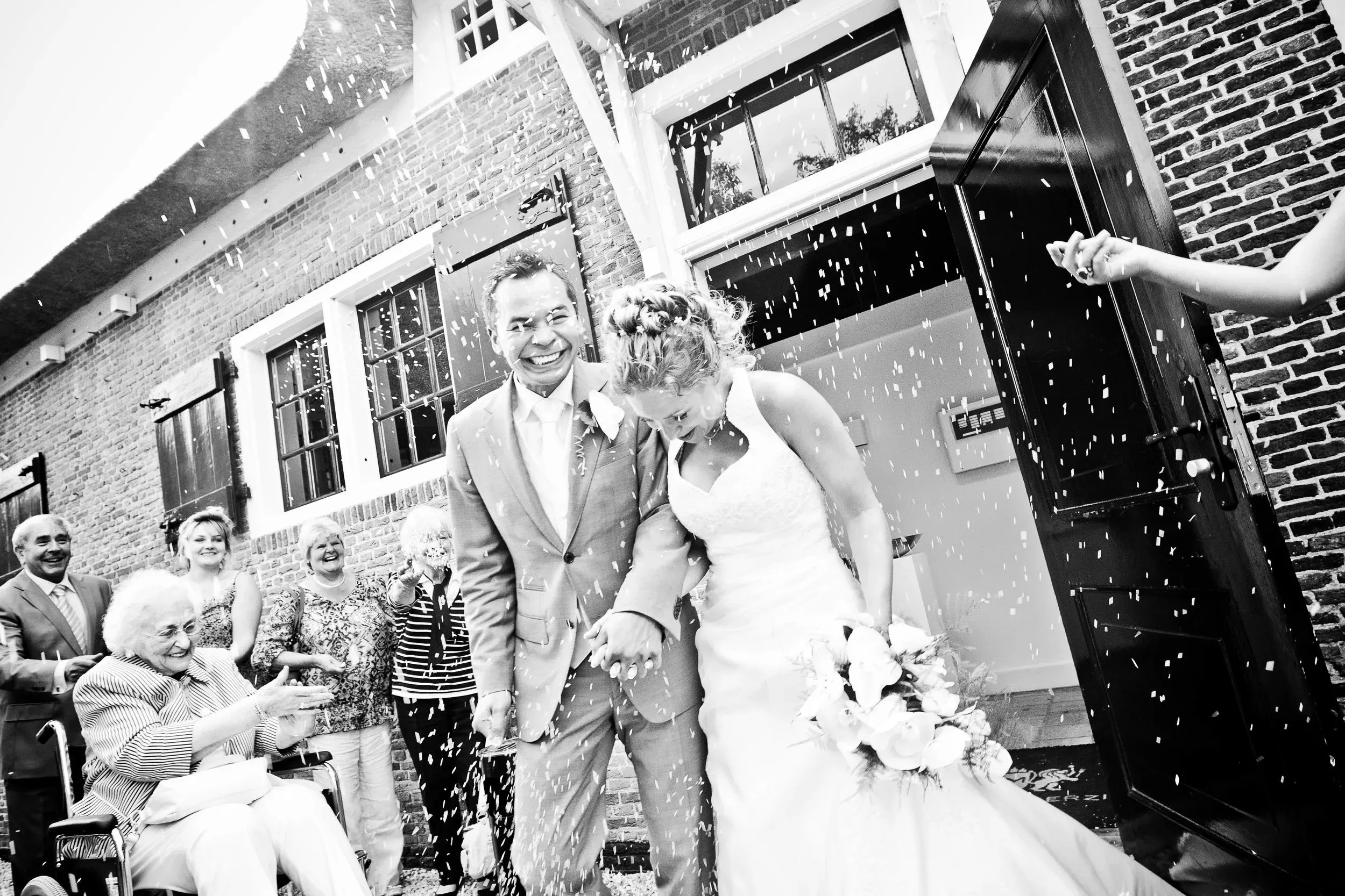 Rebecca en Dennis op hun trouwdag
