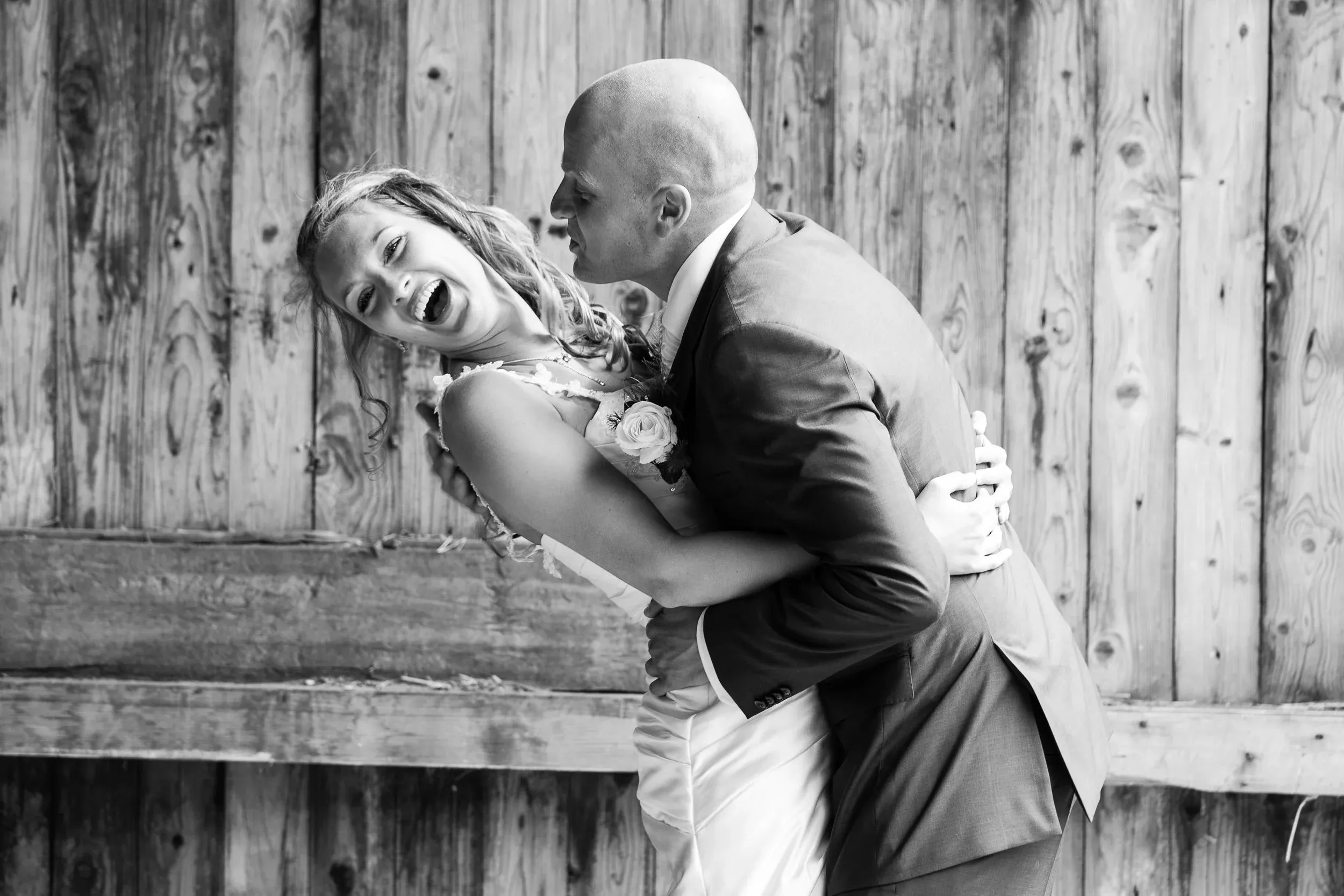 Jesse & Renate op hun trouwdag