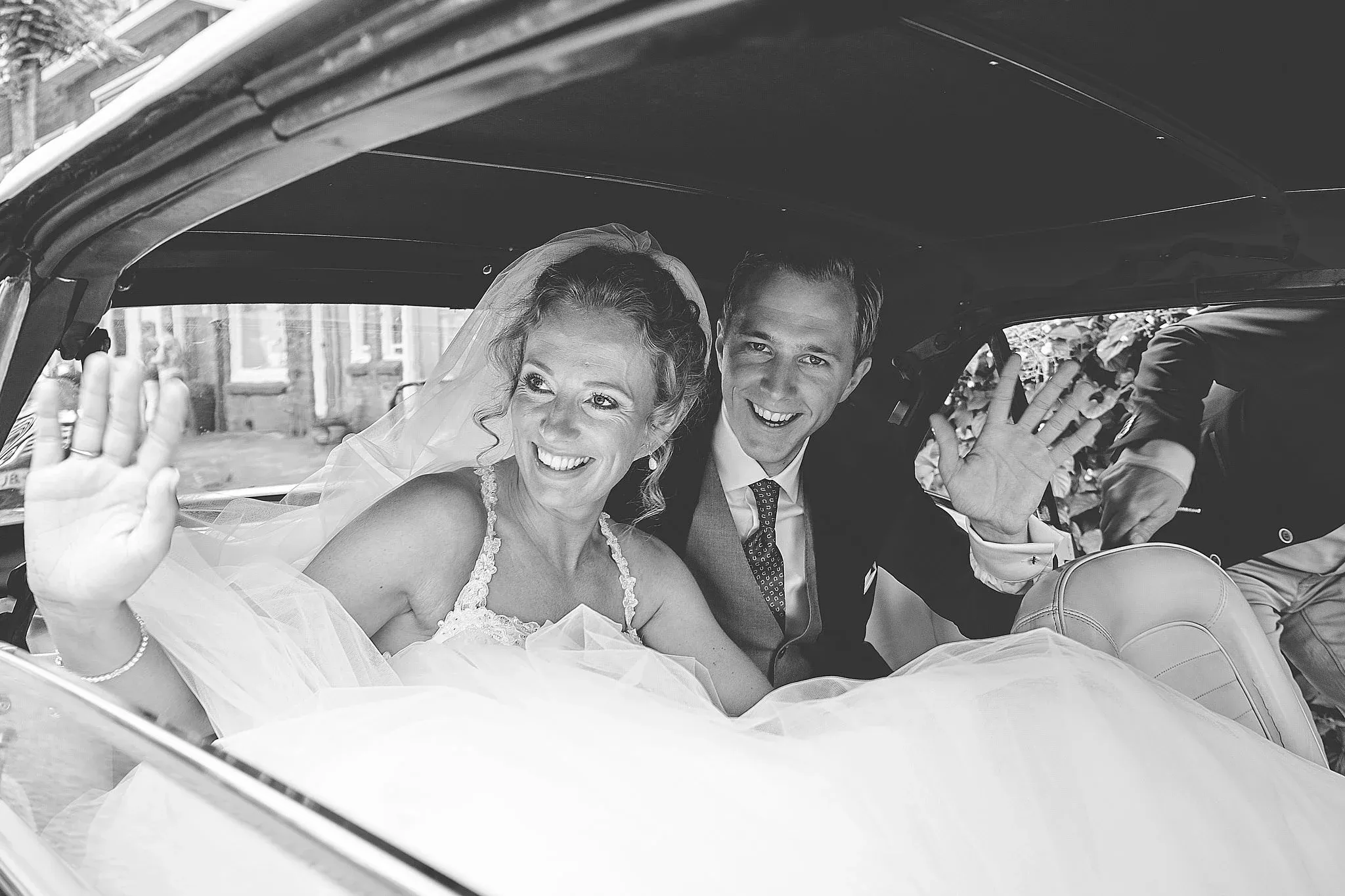 Yanuska en David op hun trouwdag