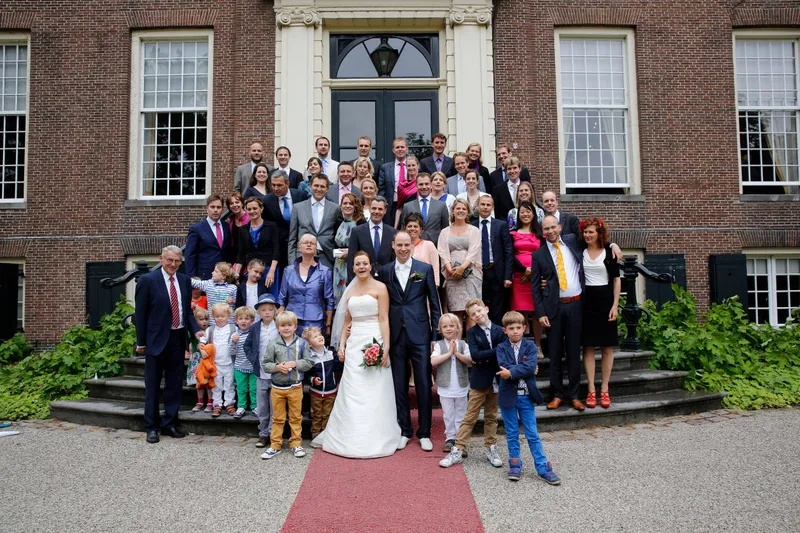 De grote groepsfoto op de trap van Goudestein