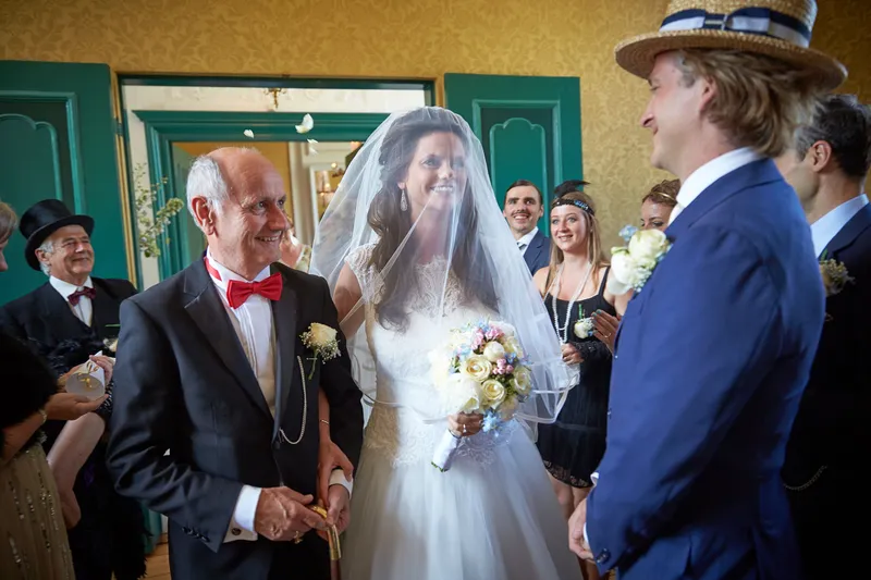 Rinkje en haar vader bij Wouter