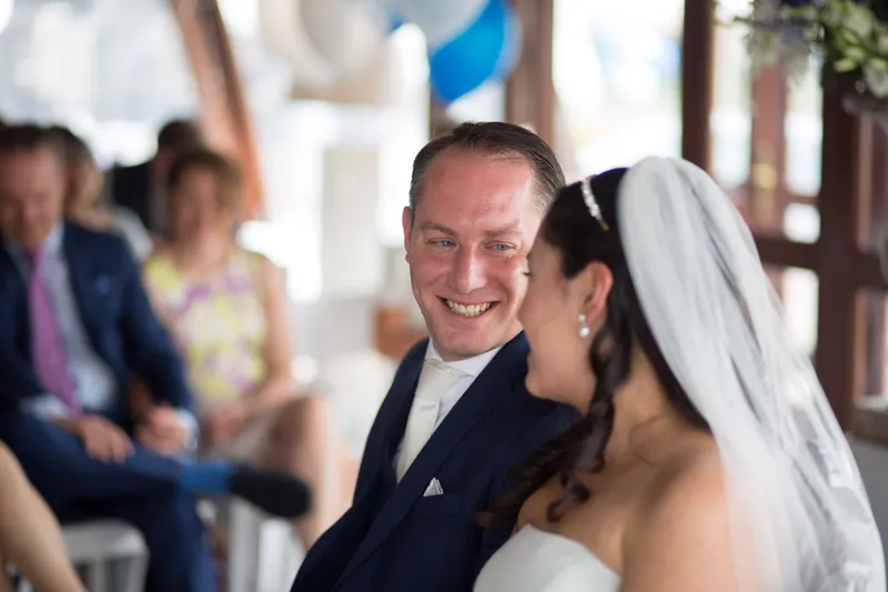 Hans en Anne-Floor lachen samen