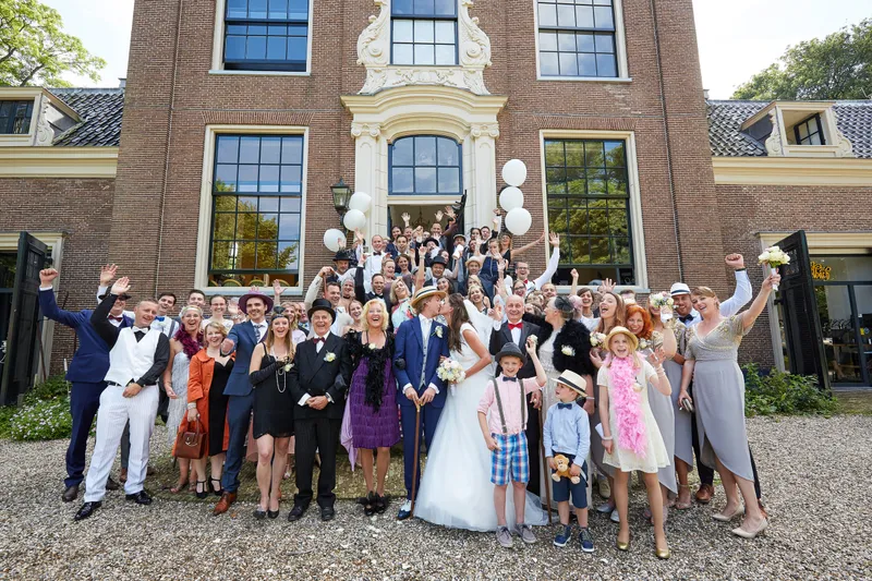 De grote groepsfoto op de trap van Frankendael