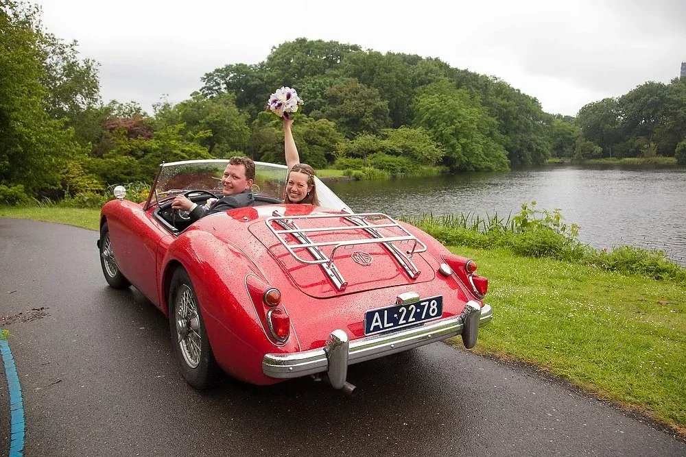 Hiltje en Edwin op hun trouwdag