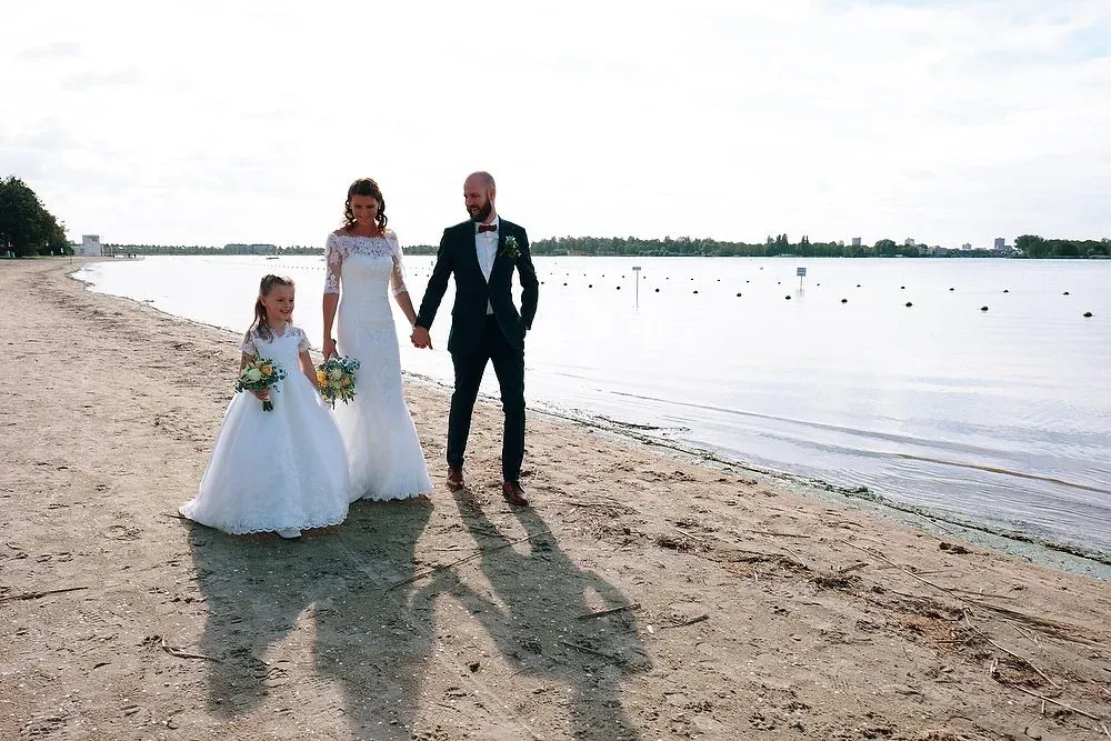 Marc en Bianca op hun trouwdag