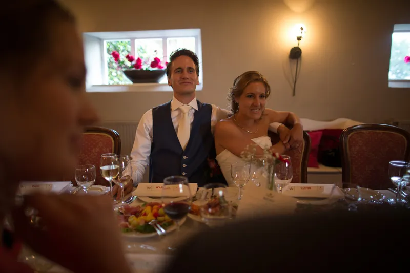 Karin en Wannes aan tafel