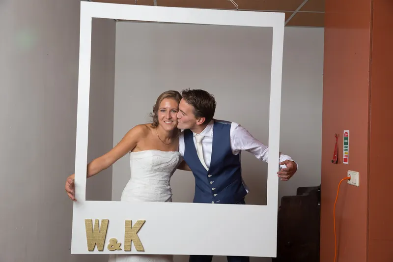 Karin en Wannes in hun eigen fotolijst