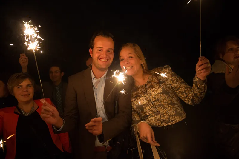 Ingeborg en Martijn met sterretjes om middernacht