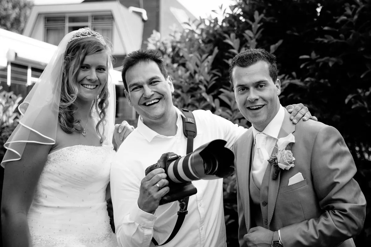 Jennifer, Brian en ik samen op de foto