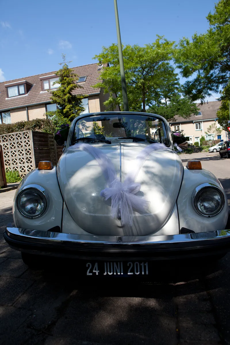 De witte Kever met lint