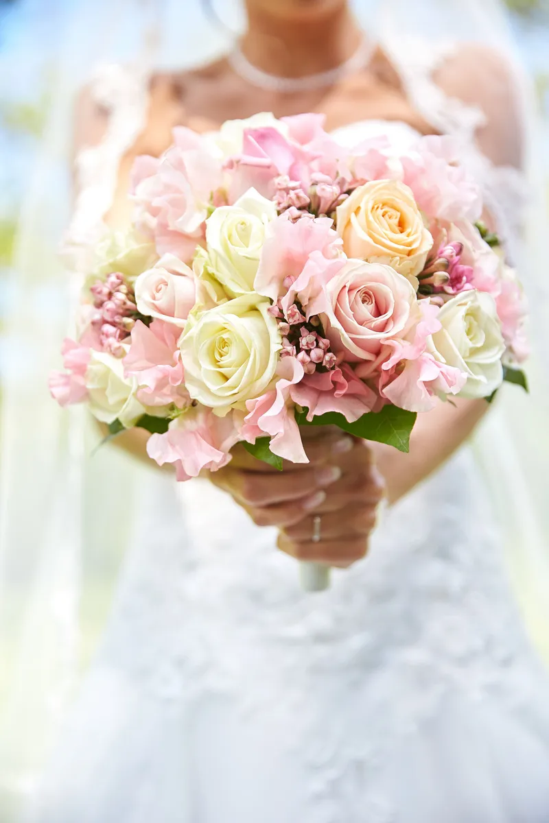 Het roze boeket van Sanne